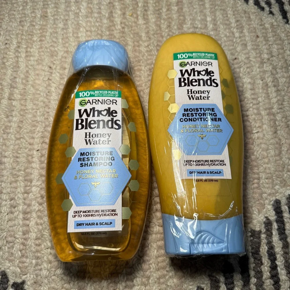 Garnier Whole Blends Honey Water Shampoo & Conditioner Set 12.5oz NEW SEALED